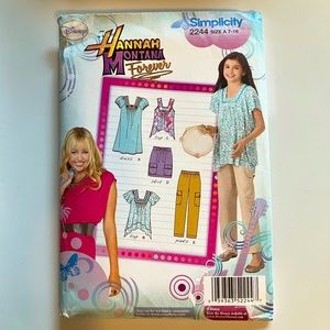 Disney Hannah Montana Forever Simplicity 2244 A Girls 7-16 size sewing pattern